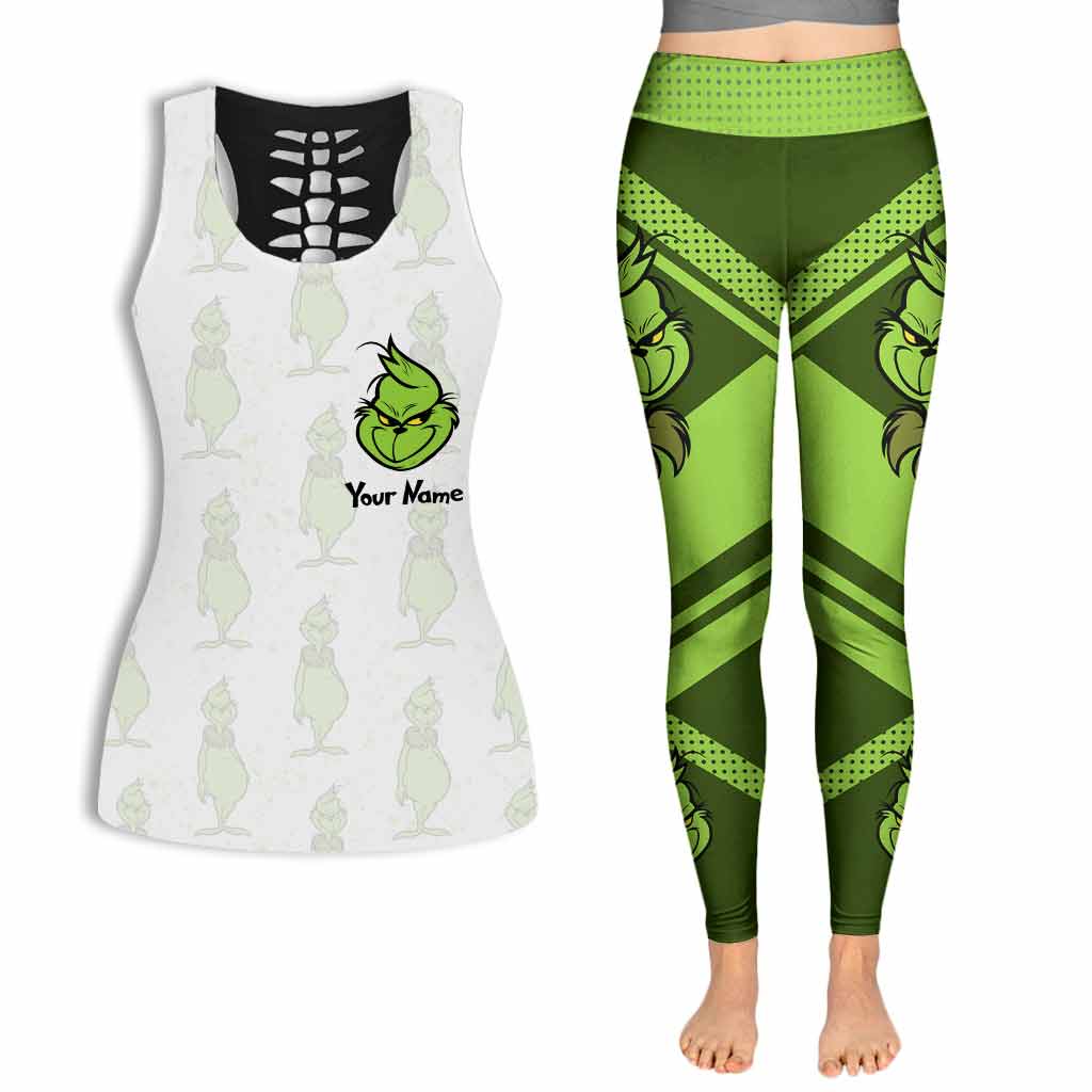 Schere, Stein, Papier – Ich gewinne! – Personalisiertes Tanktop und Leggings mit Lochmuster