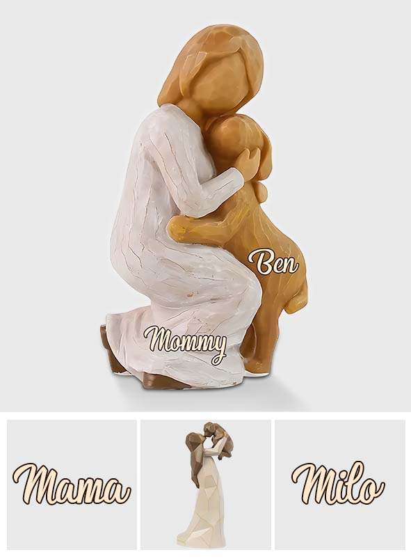 Maman de chien - Plaque acrylique personnalisée en forme de chien