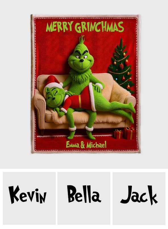 Funny Gift For Couple - Personalized Stole Christmas Blanket