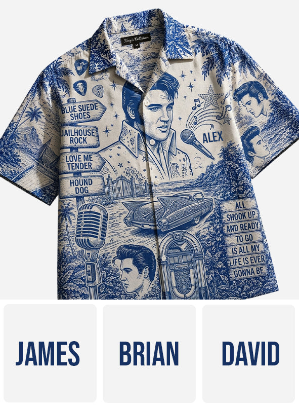 Love Music - Personalized King of Rock and Roll Hawaiian Shirt