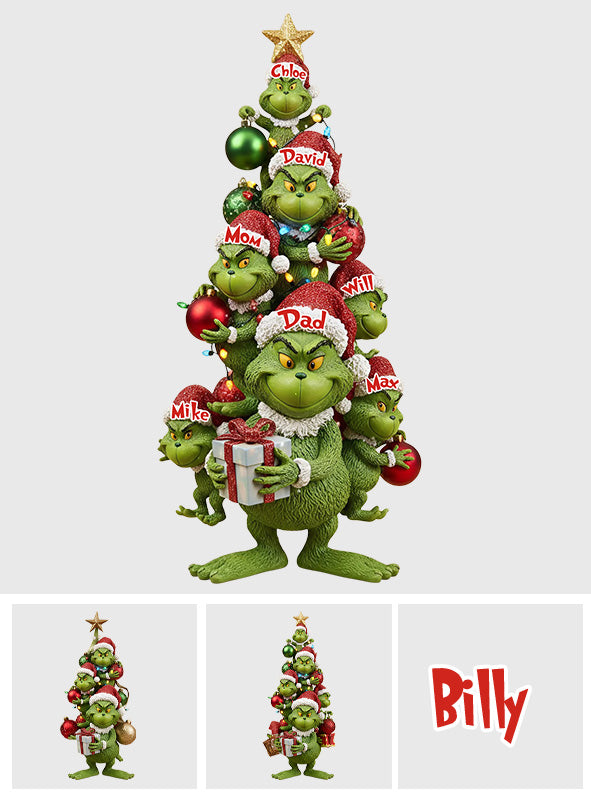 Notre famille - Plaque acrylique personnalisée en forme de famille