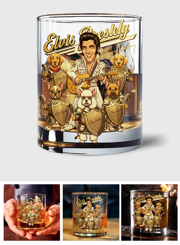 Hound Dog Legend - King of Rock and Roll Whiskey Glass