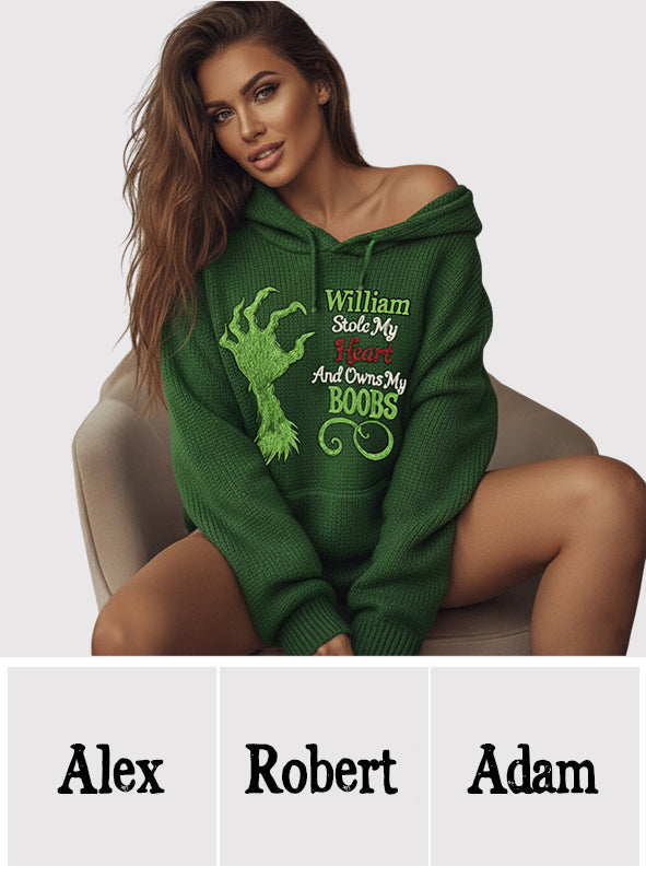 Hat mein Herz gestohlen und besitzt mein - Personalisiertes "Stole Christmas All Over"-Shirt