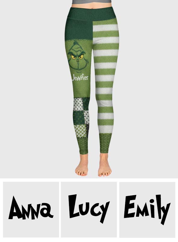 Joyeux Grinchmas - Étole de Noël personnalisée - Leggings