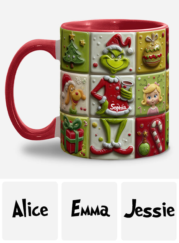 The Green Mischief - Personalisierte Stola Weihnachtstasse