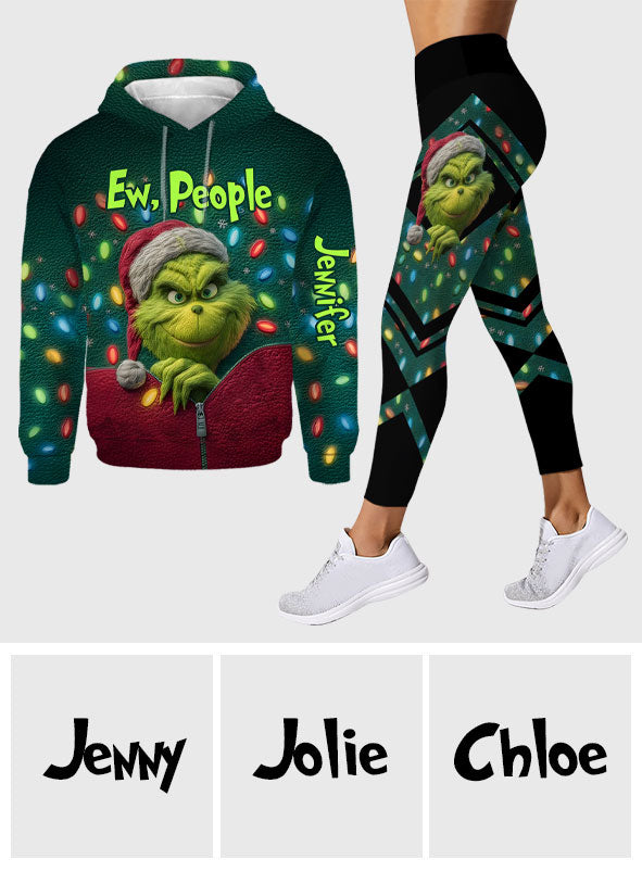 Ew People - Sweat à capuche et legging personnalisés « Étole de Noël »