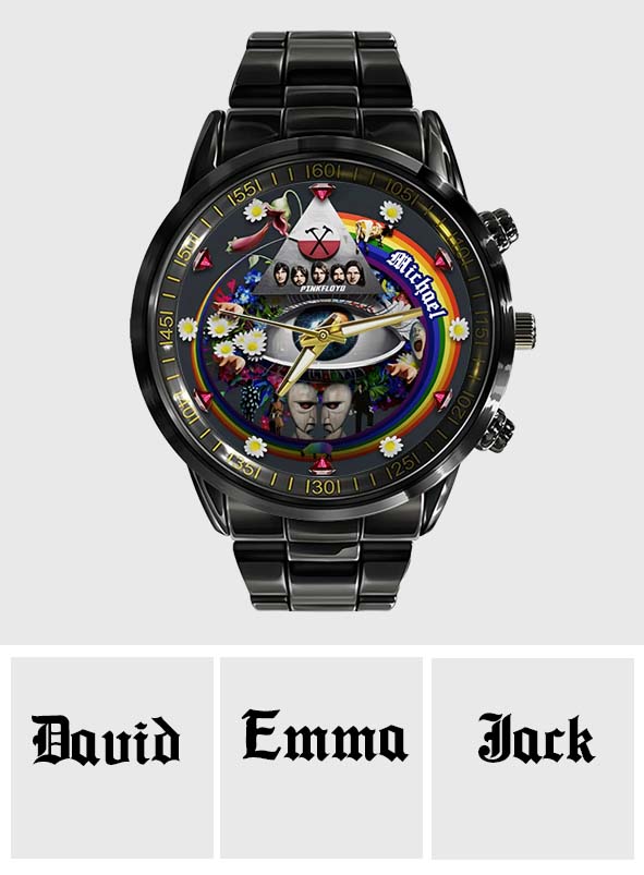 Pink Fl Rockband 60-jähriges Jubiläum - Personalisierte Prism Handuhr
