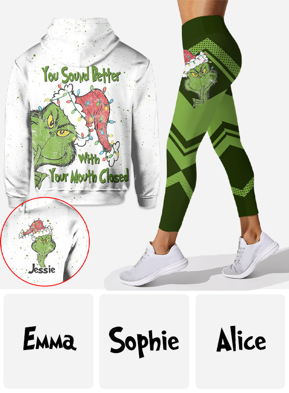 Frohe Weihnachten – Personalisierter Stola-Weihnachtshoodie und Leggings