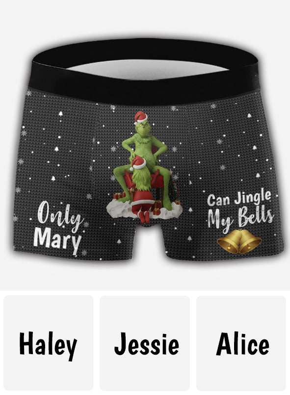 Funny Monster Couple - Personalized Couple Men’s Boxer Briefs