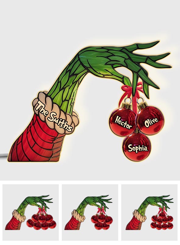 Frohe Weihnachten – Personalisierte LED-Nachtleuchte in Stola-Optik aus Acryl