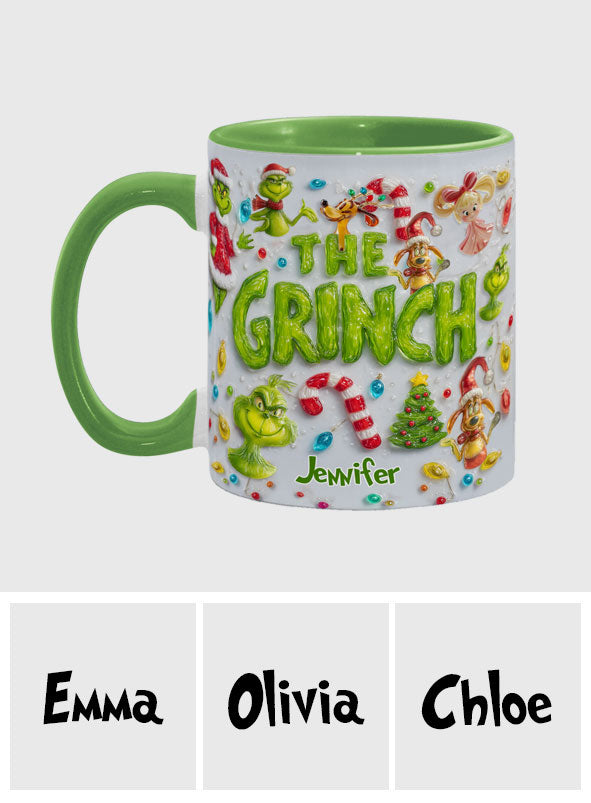 Joyeux Noël Vert - Mug décoratif personnalisé avec étole