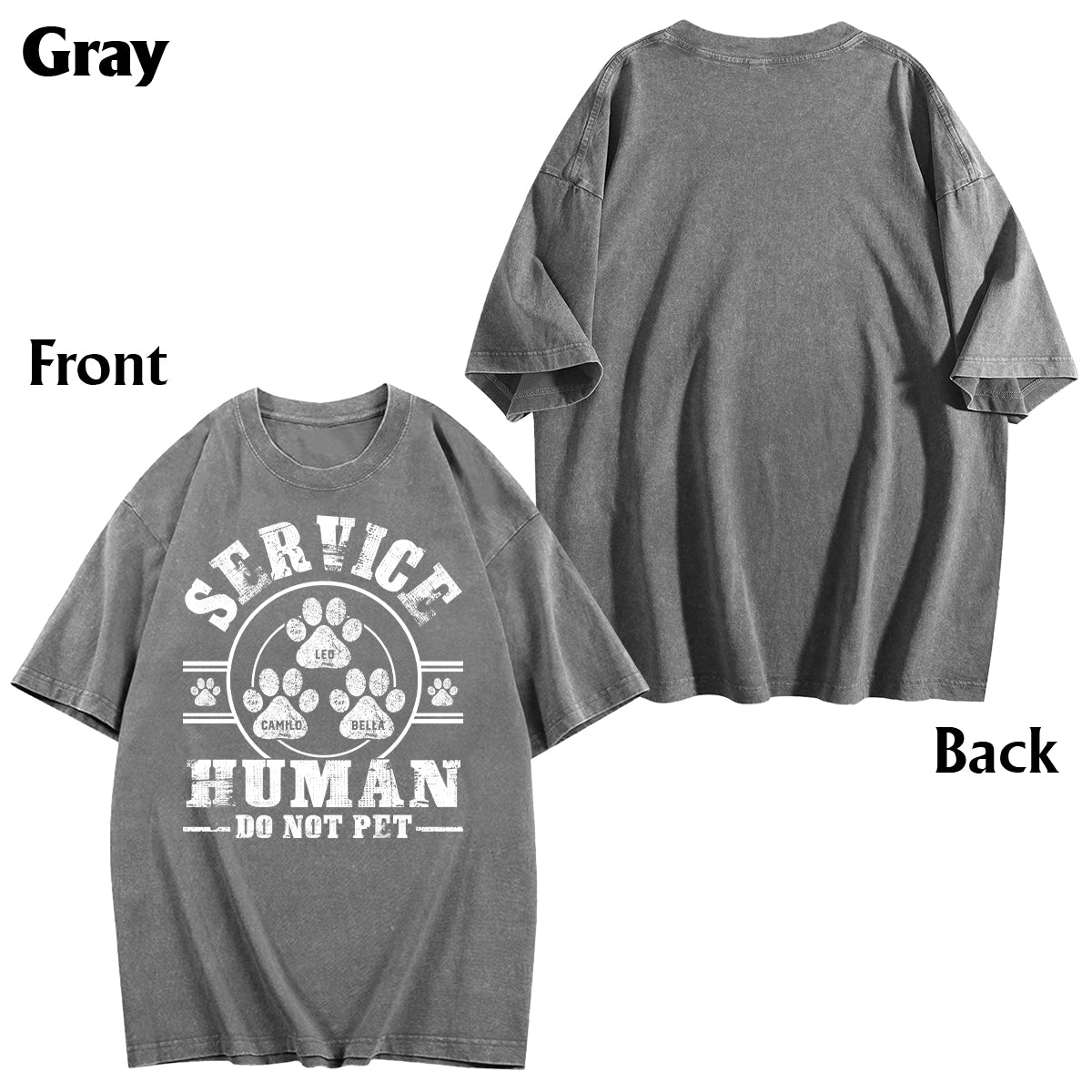 T-shirt personnalisé « Service Human Do Not Care » pour le lavage des chiens