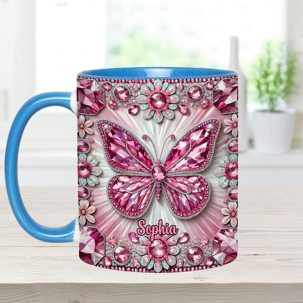 Mug personnalisé « Créatures magnifiques » avec motif papillon