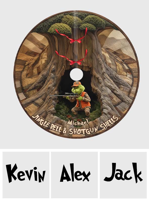 Jingle Bells & Schrotpatronen - Personalisierte Stola-Weihnachtsbaumdecke