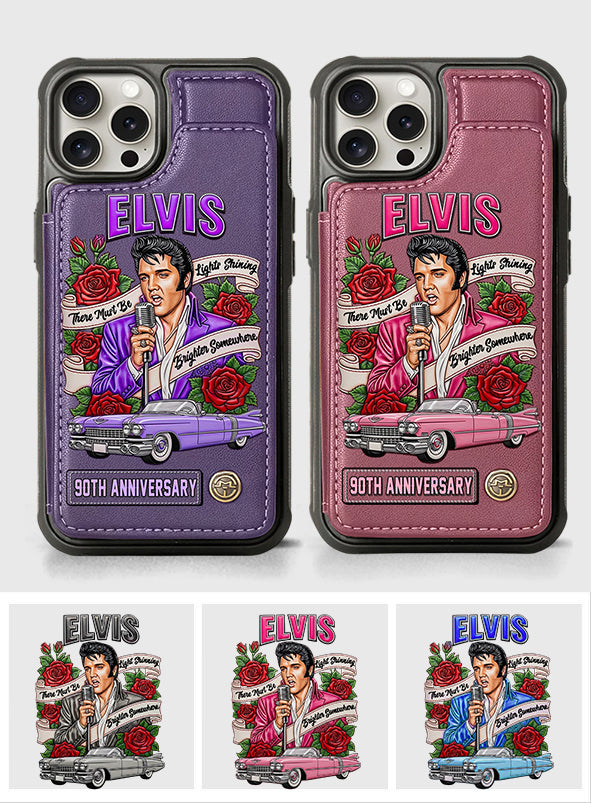 There Must Be Lights Shining Brighter Somewhere - Personalized King of Rock and Roll Wallet Phone Case