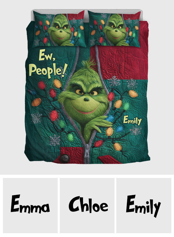 Ew People - Personalized Stole Christmas Bedding Set