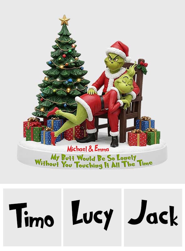 Mein Hintern wäre so einsam, wenn du ihn nicht ständig berühren würdest – personalisierte Weihnachtsstola aus Acryl in Sonderform