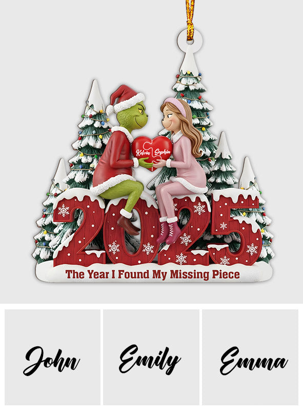 The Year I Found You - Personalized Stole Christmas Ornament