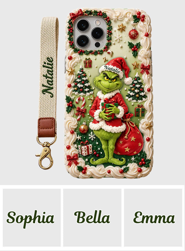 Merry Xmas - Personalized Stole Christmas Phone Case & Embroidered Lanyard