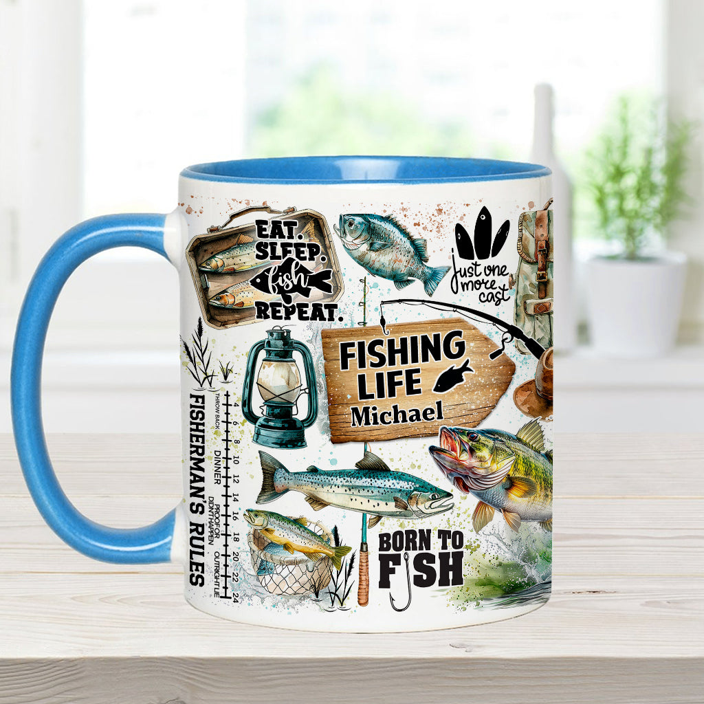Nur noch ein Wurf - Personalisierter Angelbecher