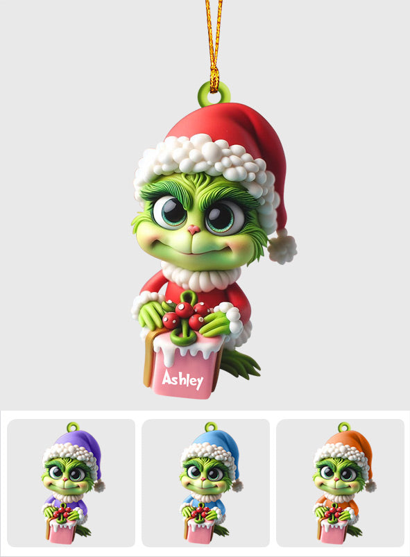Fröhliche Grinchmas – Personalisierte Stola, individuell geformter Weihnachtsschmuck