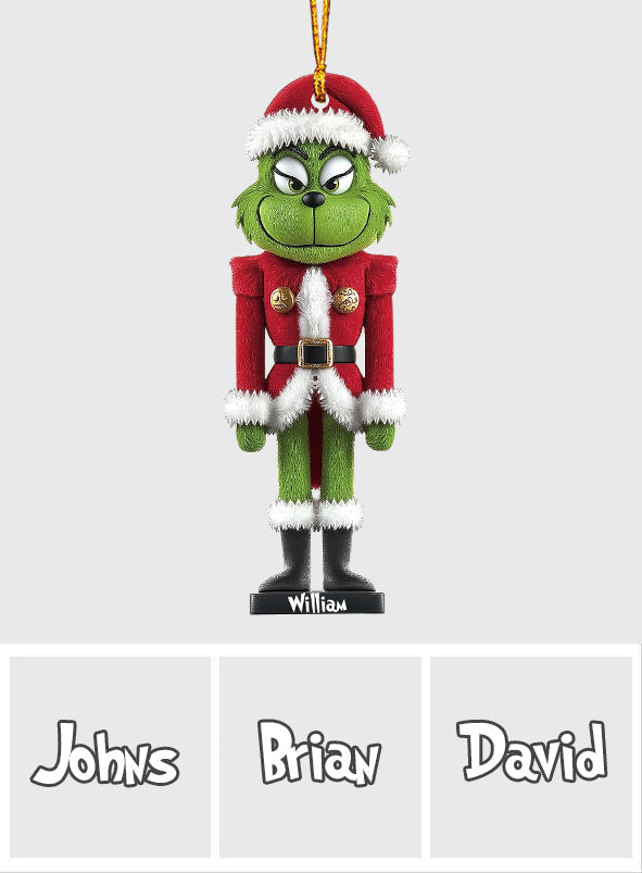 Grinchy Cracker - Personalized Stole Christmas Ornament