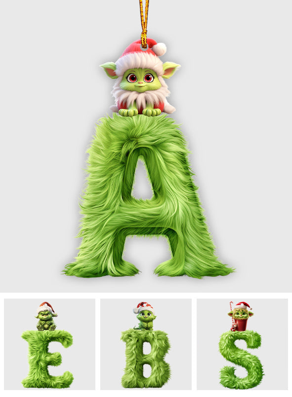 Grinchy-Brief – Personalisierte Stola, transparenter Weihnachtsschmuck