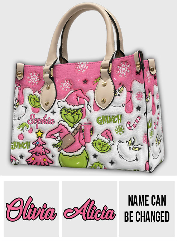 Sac à main en cuir personnalisé avec n'importe quel nom