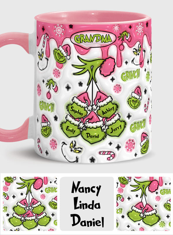 Maman/Mamie Verte... - Mug de Noël personnalisé avec étole