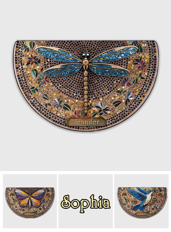 Bienvenue chez un jardinier - Paillasson personnalisé en forme de jardinage