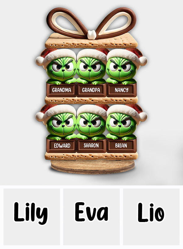 Merry Grinchmas Gifts For Family, Friends, Coworkers - Personalized Stole Christmas Freestanding Wood Plaque
