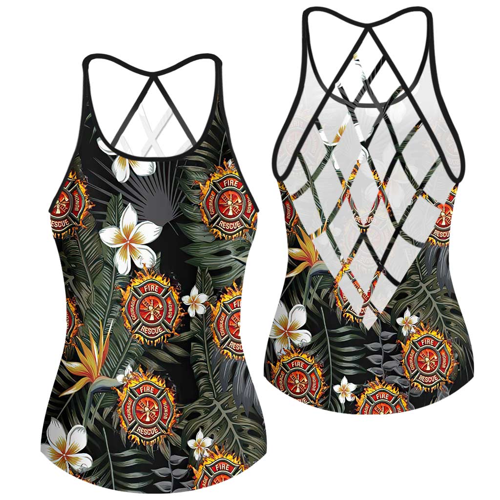 Débardeur à croix de pompier « Back The Red »