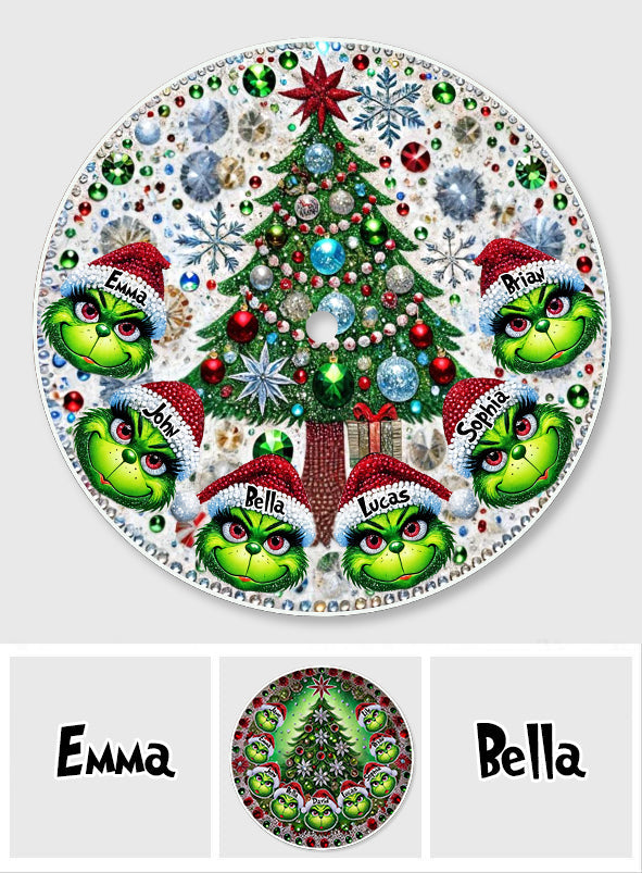 Merry Grinchmas - Personalized Stole Christmas Tree Skirt
