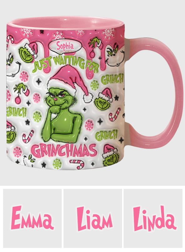 Waiting For Christmas - Personalized Stole Christmas Accent Mug