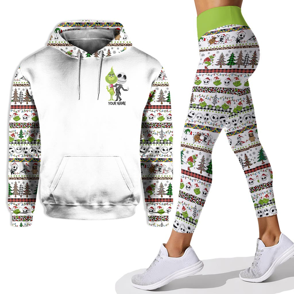 Frohe Weihnachten – Personalisierter Weihnachtsstola-Hoodie und Leggings