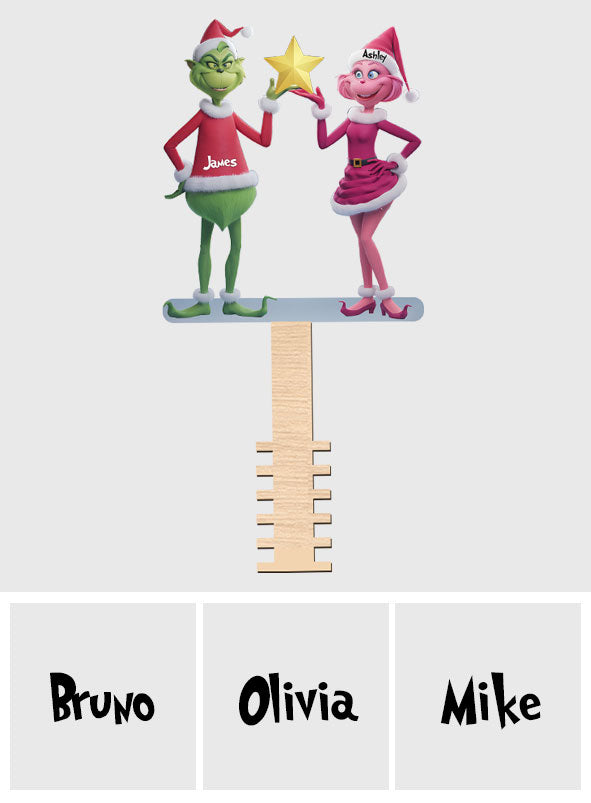 Joyeux Grinchmas - Étole de Noël personnalisée pour décorer le sapin.