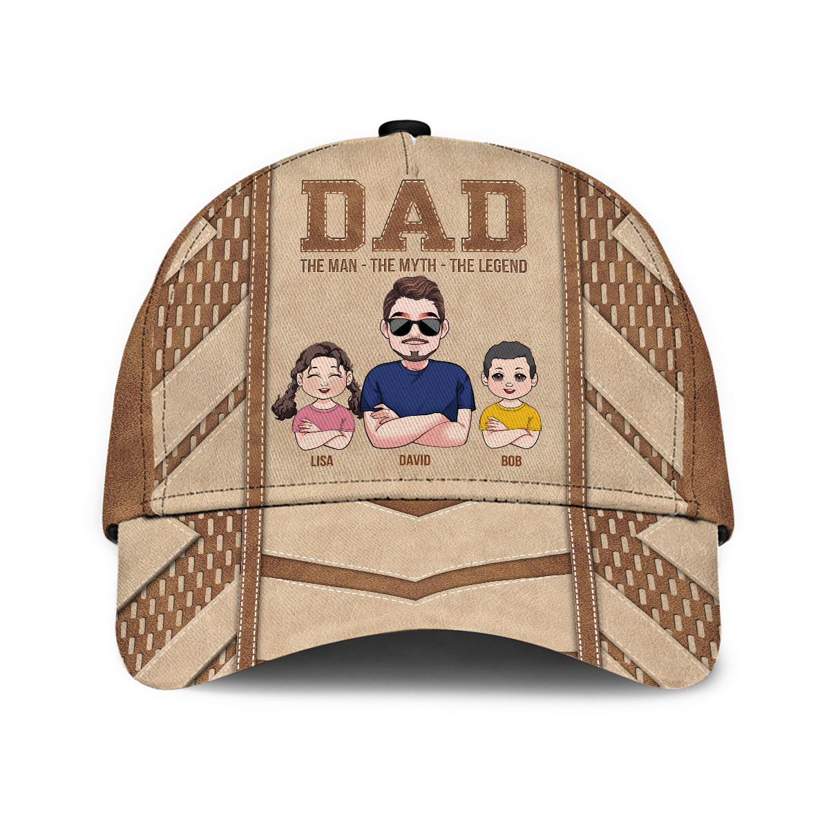 Papa, l'homme, le mythe, la légende - Casquette classique personnalisée pour père