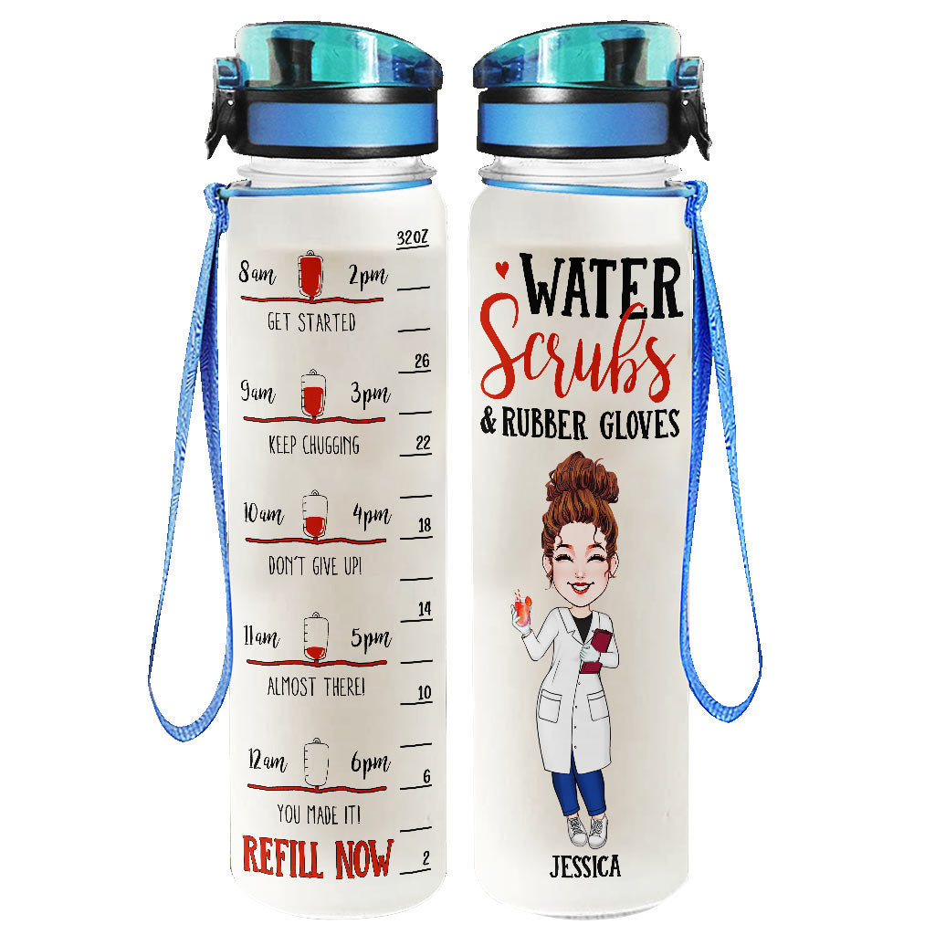 Gourde jetable personnalisée pour infirmière avec suivi de l'hydratation