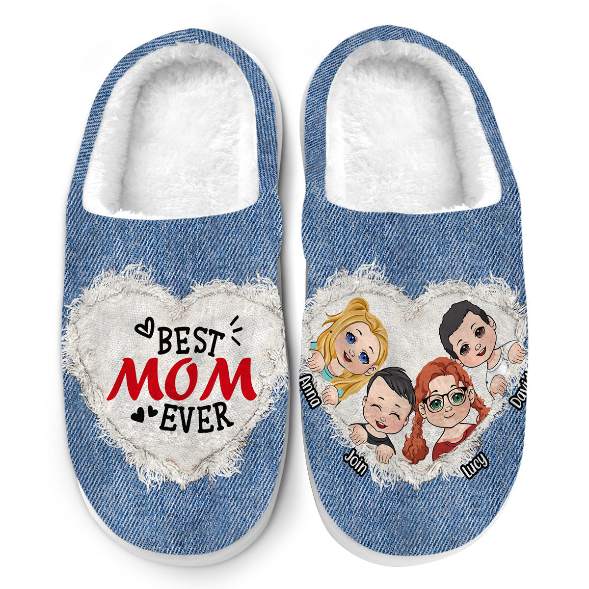 Meilleure maman du monde - Pantoufles personnalisées pour maman
