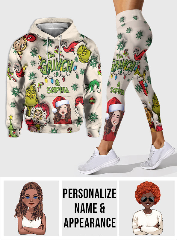 Frohe Weihnachten – Personalisierter Stola-Weihnachtshoodie und Leggings