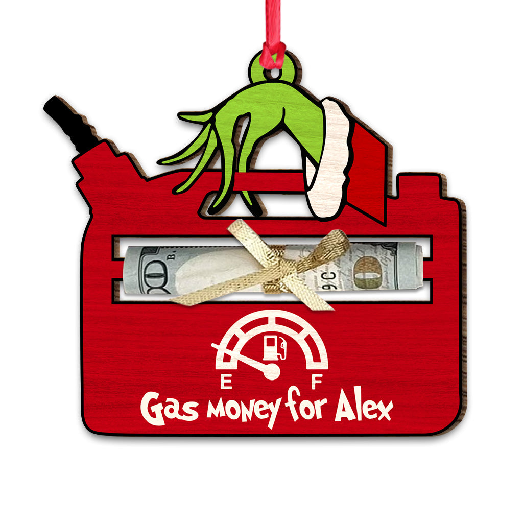 Gas Money Green Mischief - Personalized Stole Christmas Ornament