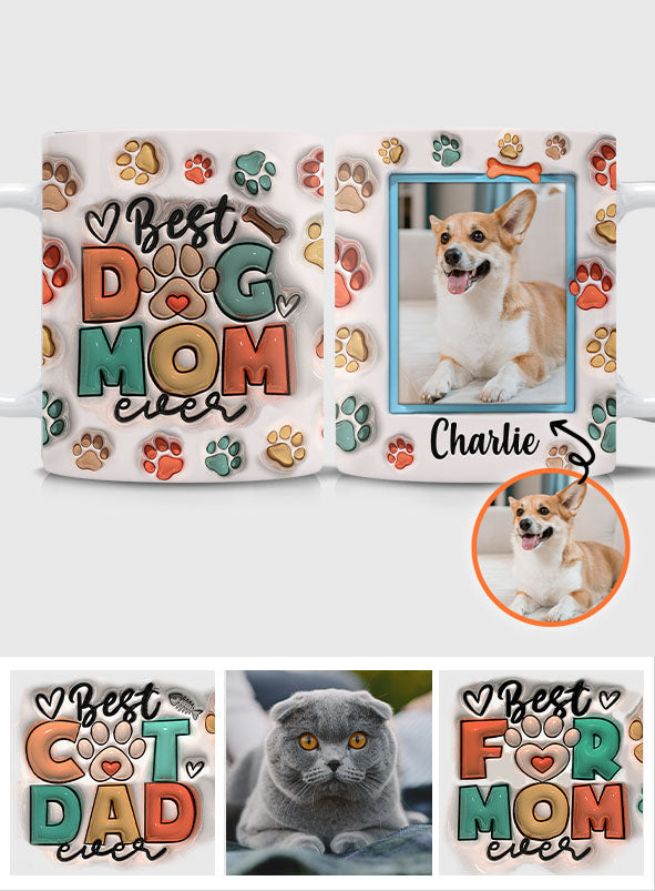 Mug personnalisé avec une adorable tête de chien/chat