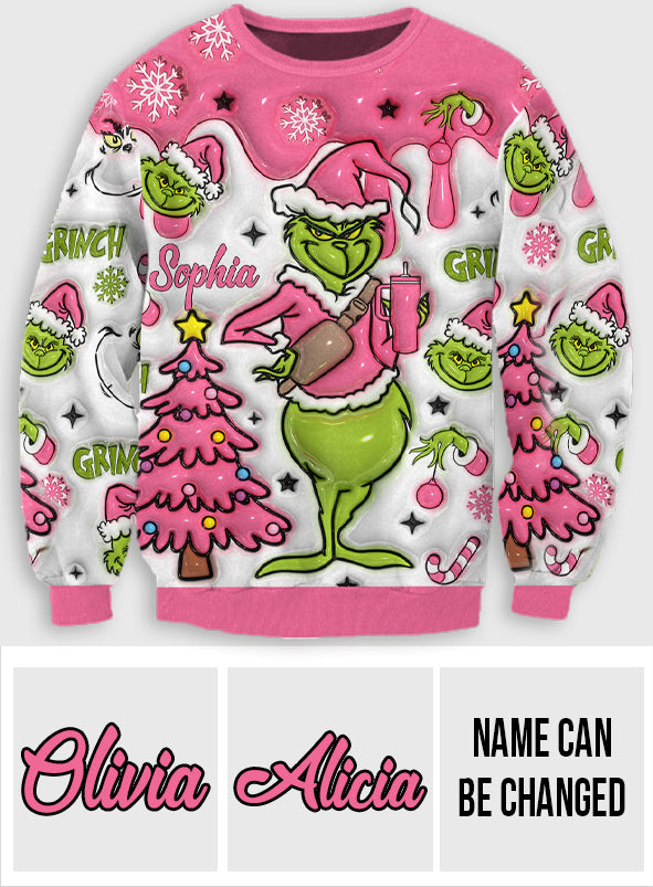 Merry Grinchmas - Personalized Stole Christmas Ugly Sweater