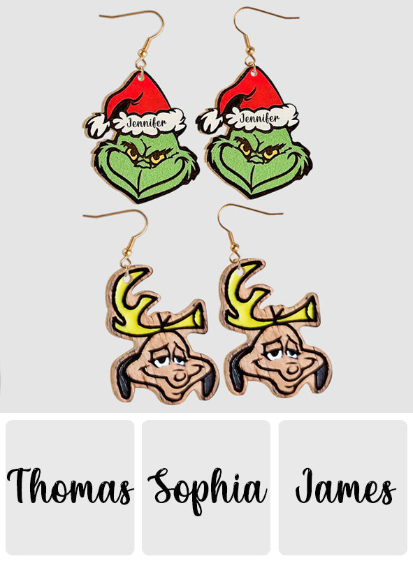 Frohe Weihnachten – Personalisierte Weihnachtsohrringe aus Holz