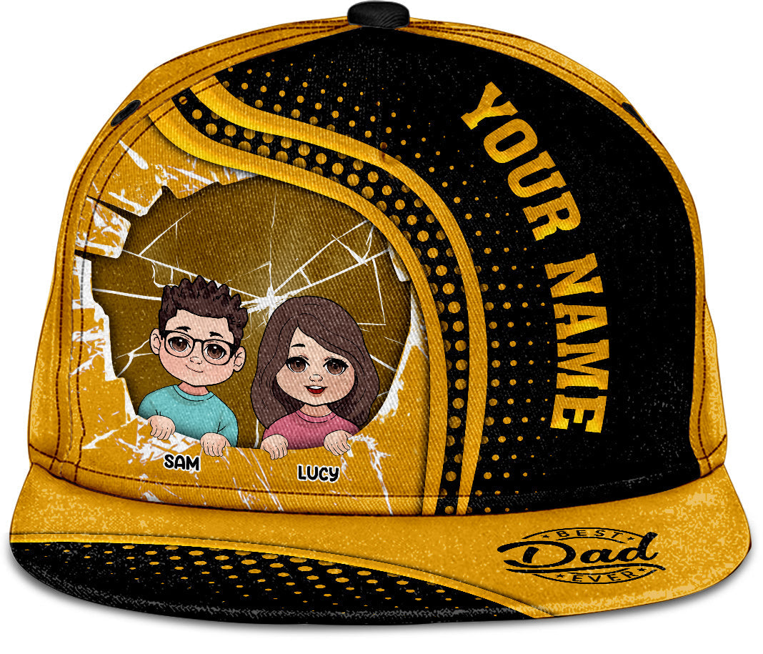 Bester Papa aller Zeiten – Personalisierte Vater-Snapback-Kappe