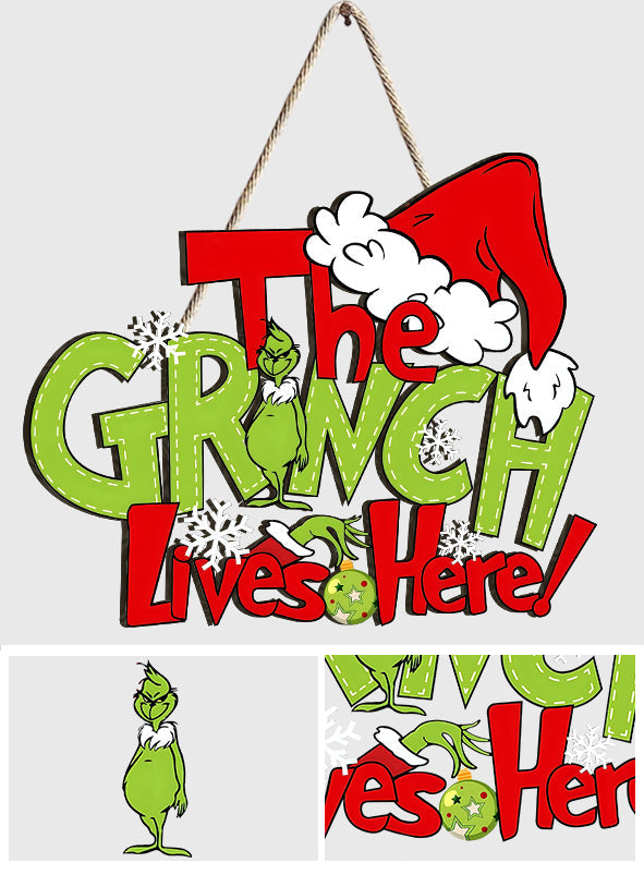 Lives Here - Stole Christmas Custom Shaped Wood Sign