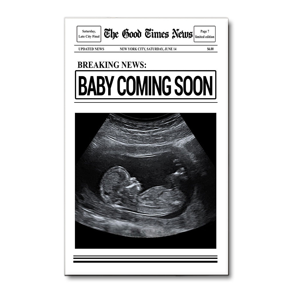 Baby kommt bald – Personalisierte Leinwand und Poster für die Mutter