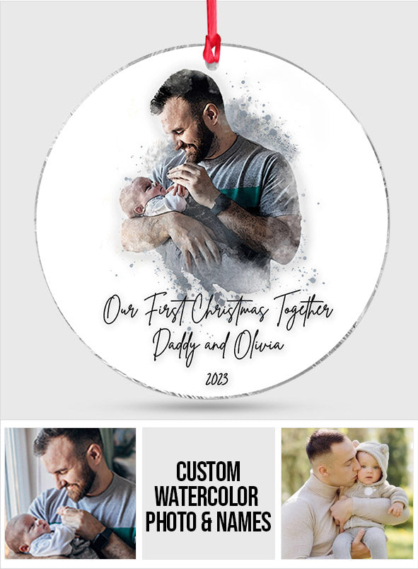 Notre premier Noël ensemble - Ornement personnalisé pour papa
