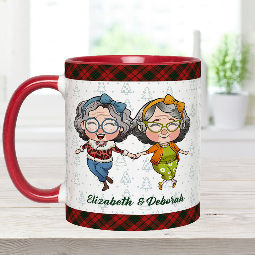 Die alten Damen, die Ärger machen – Personalisierter Becher mit dem Aufdruck „Beste Freundin“