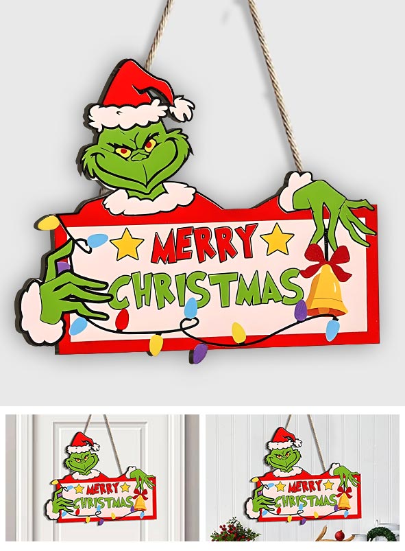Merry Christmas - Stole Christmas Custom Shaped Wood Sign